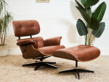 Load image into Gallery viewer, Iconic Chair and Ottoman in Cantina Saddle