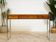 Load image into Gallery viewer, Teak 3 Drawer 1970’s Vintage Desk