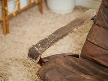 Load image into Gallery viewer, Norwegian Distressed Leather Lounge Chair