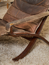 Load image into Gallery viewer, Norwegian Distressed Leather Lounge Chair