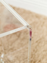 Load image into Gallery viewer, Lucite Side Table with Wheels