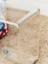 Load image into Gallery viewer, Lucite Side Table with Wheels