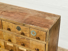 Load image into Gallery viewer, Antique Multi-Drawer Hardware Apothecary Cabinet