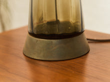 Load image into Gallery viewer, Italian 1950s Smoked Empoli Glass Decanter Lamp