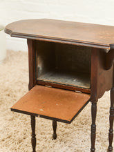 Load image into Gallery viewer, Circa 1880 English Edwardian Style Mahogany Tin Lined Humidor Smokers Table