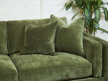 Load image into Gallery viewer, Lisette Sectional Left Facing bumper chaise in Olive Moss