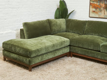 Load image into Gallery viewer, Lisette Sectional Left Facing bumper chaise in Olive Moss