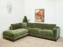 Load image into Gallery viewer, Lisette Sectional Left Facing bumper chaise in Olive Moss