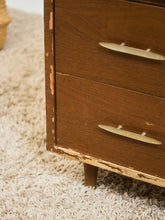 Load image into Gallery viewer, Double Drawer Rustic Nightstand