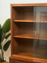 Load image into Gallery viewer, Mid-Century Walnut Hutch with Open Shelving