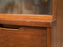 Load image into Gallery viewer, Mid-Century Walnut Hutch with Open Shelving