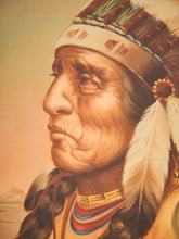 Load image into Gallery viewer, Vintage signed Native American Chief Oil Painting Kenneth Wu