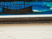 Load image into Gallery viewer, 1970’s Sailboat Paintings in Blue Signed by E