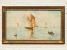 Load image into Gallery viewer, Gauche Sailboat Painting Signed