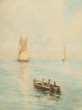 Load image into Gallery viewer, Gauche Sailboat Painting Signed