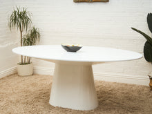 Load image into Gallery viewer, Lacquered Oval Pedestal Modernist Table