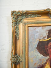 Load image into Gallery viewer, Mid Century Painting of Boy in Hat