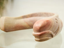 Load image into Gallery viewer, Hand-Carved Soapstone Fish Sculpture – Organic Modern 2 pieces