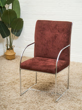 Load image into Gallery viewer, Set of 6 Vintage Milo Baughman Chairs in Burgundy/Brown