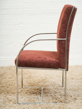 Load image into Gallery viewer, Set of 6 Vintage Milo Baughman Chairs in Burgundy/Brown