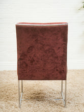 Load image into Gallery viewer, Set of 6 Vintage Milo Baughman Chairs in Burgundy/Brown