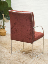 Load image into Gallery viewer, Set of 6 Vintage Milo Baughman Chairs in Burgundy/Brown