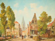 Load image into Gallery viewer, Old World Village Street European Townscape Oil Painting