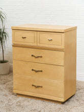 Load image into Gallery viewer, Blonde Vintage Highboy Dresser