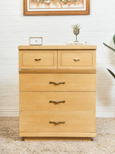 Load image into Gallery viewer, Blonde Vintage Highboy Dresser