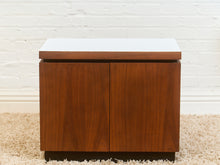 Load image into Gallery viewer, White Top 1970’s Mini Credenza Nightstand
