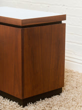 Load image into Gallery viewer, White Top 1970’s Mini Credenza Nightstand