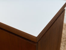 Load image into Gallery viewer, White Top 1970’s Mini Credenza Nightstand