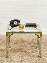Load image into Gallery viewer, Brass and Chrome Side Table