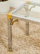 Load image into Gallery viewer, Brass and Chrome Side Table