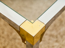 Load image into Gallery viewer, Brass and Chrome Side Table