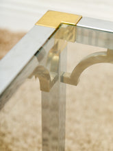 Load image into Gallery viewer, Brass and Chrome Side Table