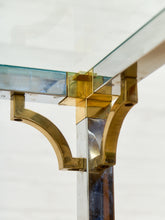 Load image into Gallery viewer, Brass and Chrome Side Table