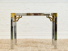 Load image into Gallery viewer, Brass and Chrome Side Table