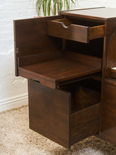 Load image into Gallery viewer, 1960s Mid Century Walnut Roll-Top Secretary Desk by Hooker