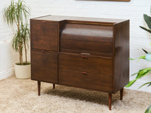Load image into Gallery viewer, 1960s Mid Century Walnut Roll-Top Secretary Desk by Hooker