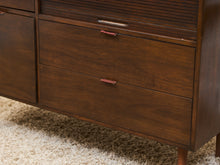 Load image into Gallery viewer, 1960s Mid Century Walnut Roll-Top Secretary Desk by Hooker