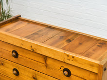 Load image into Gallery viewer, Mid-Century Pinewood Dresser with Black Pulls
