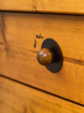 Load image into Gallery viewer, Mid-Century Pinewood Dresser with Black Pulls