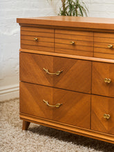 Load image into Gallery viewer, Chevron 1950’s Mahogany dresser