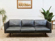 Load image into Gallery viewer, Leather Sofa with Sculptural base