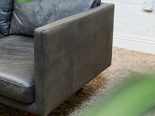 Load image into Gallery viewer, Leather Sofa with Sculptural base