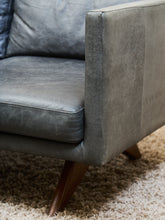 Load image into Gallery viewer, Leather Sofa with Sculptural base