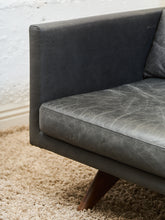Load image into Gallery viewer, Leather Sofa with Sculptural base