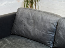Load image into Gallery viewer, Leather Sofa with Sculptural base