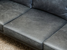 Load image into Gallery viewer, Leather Sofa with Sculptural base